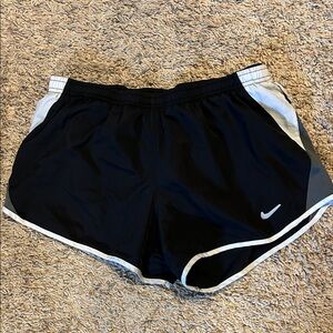 Nike Black Athletic Running Shorts with White Trim. Women’s Size L